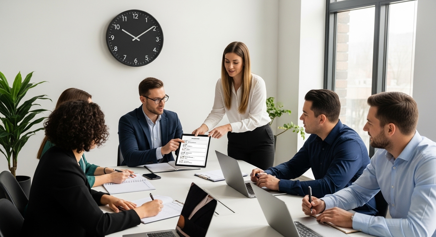 time management, checklist, team office