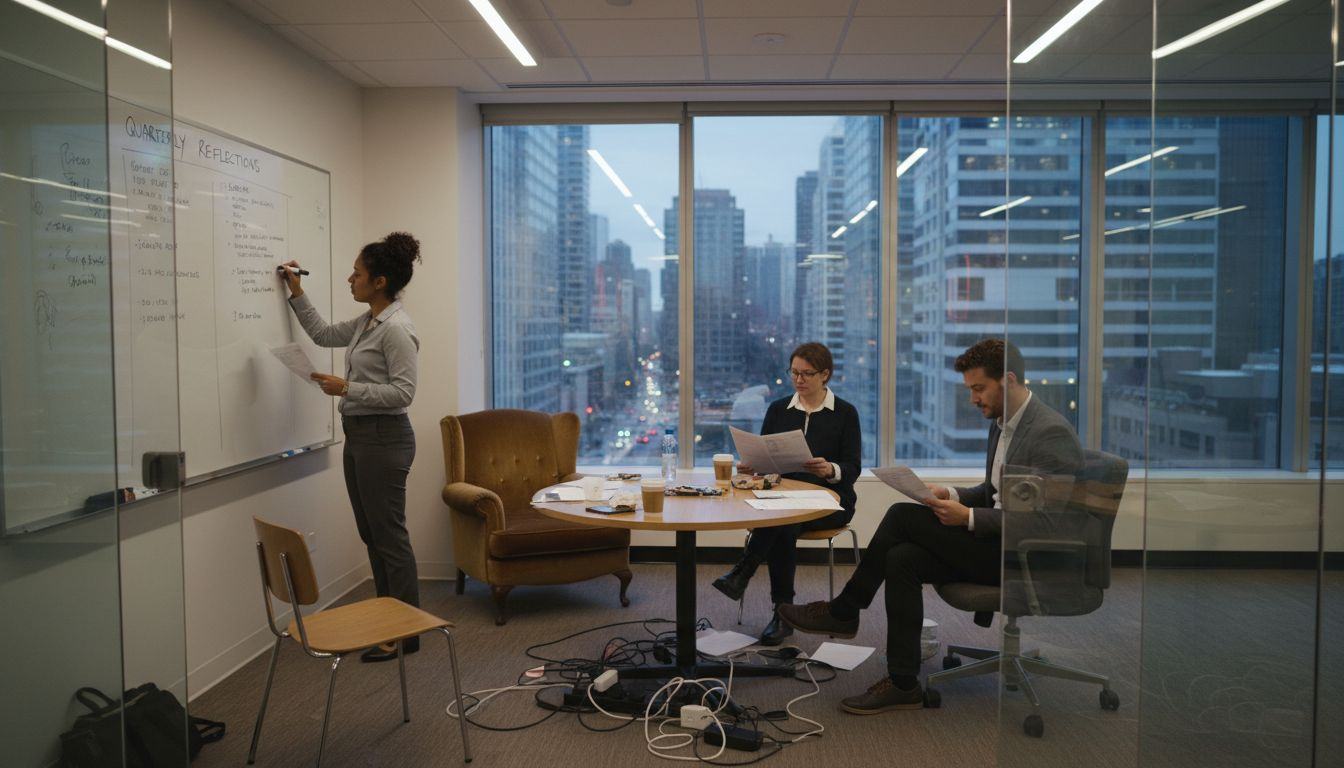Tech team in group coaching discussion