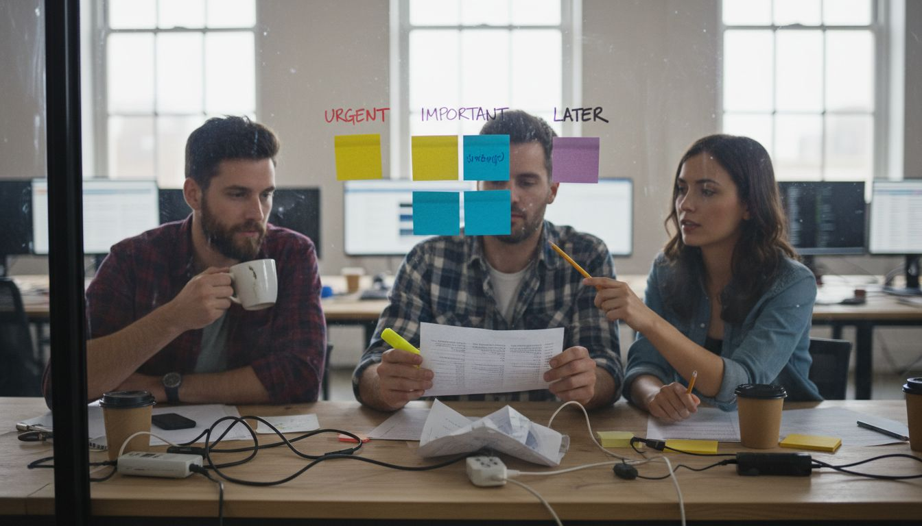 IT professionals using task prioritization method