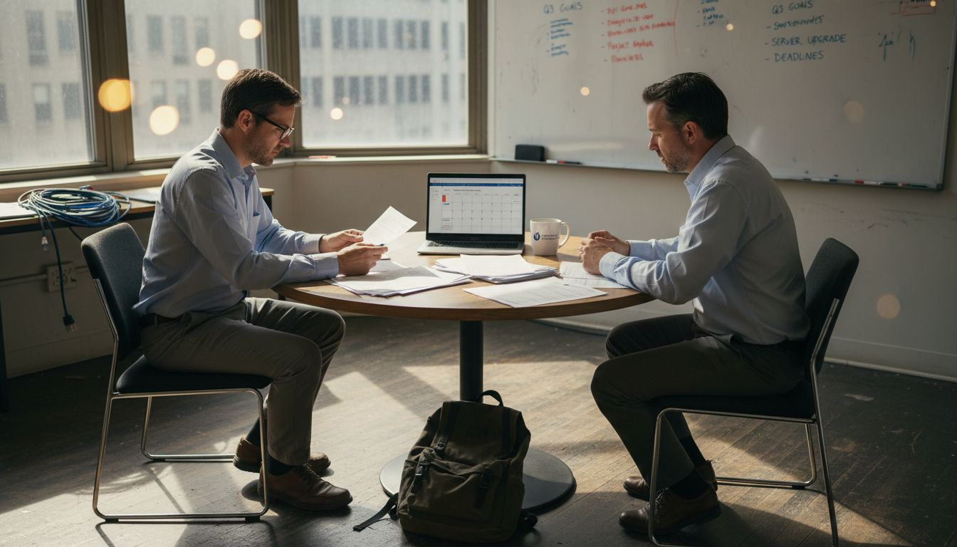 IT leader receiving office coaching