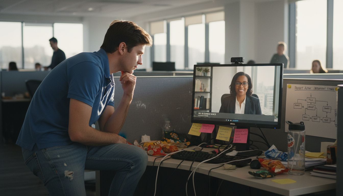 IT manager in virtual coaching session
