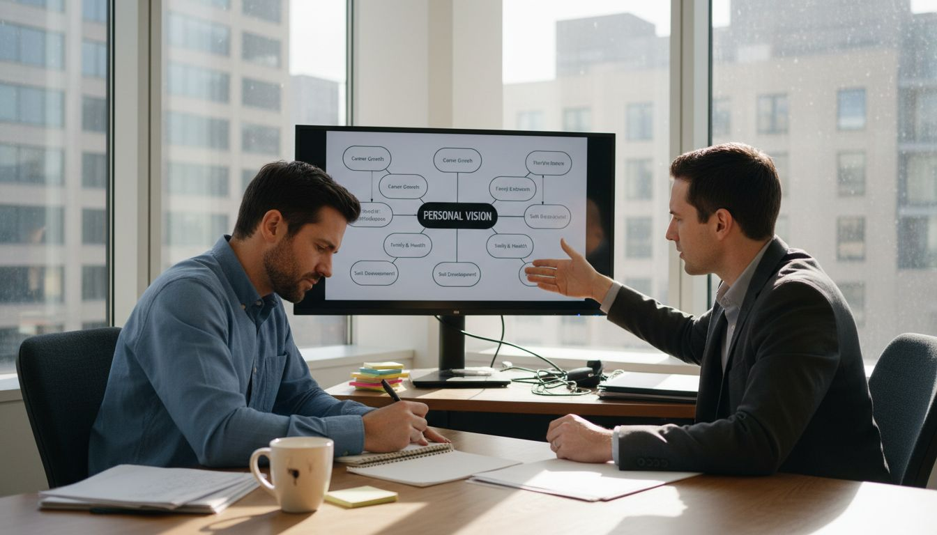 IT manager in coaching session with mentor