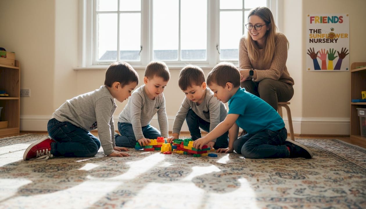 Children playing and learning social skills