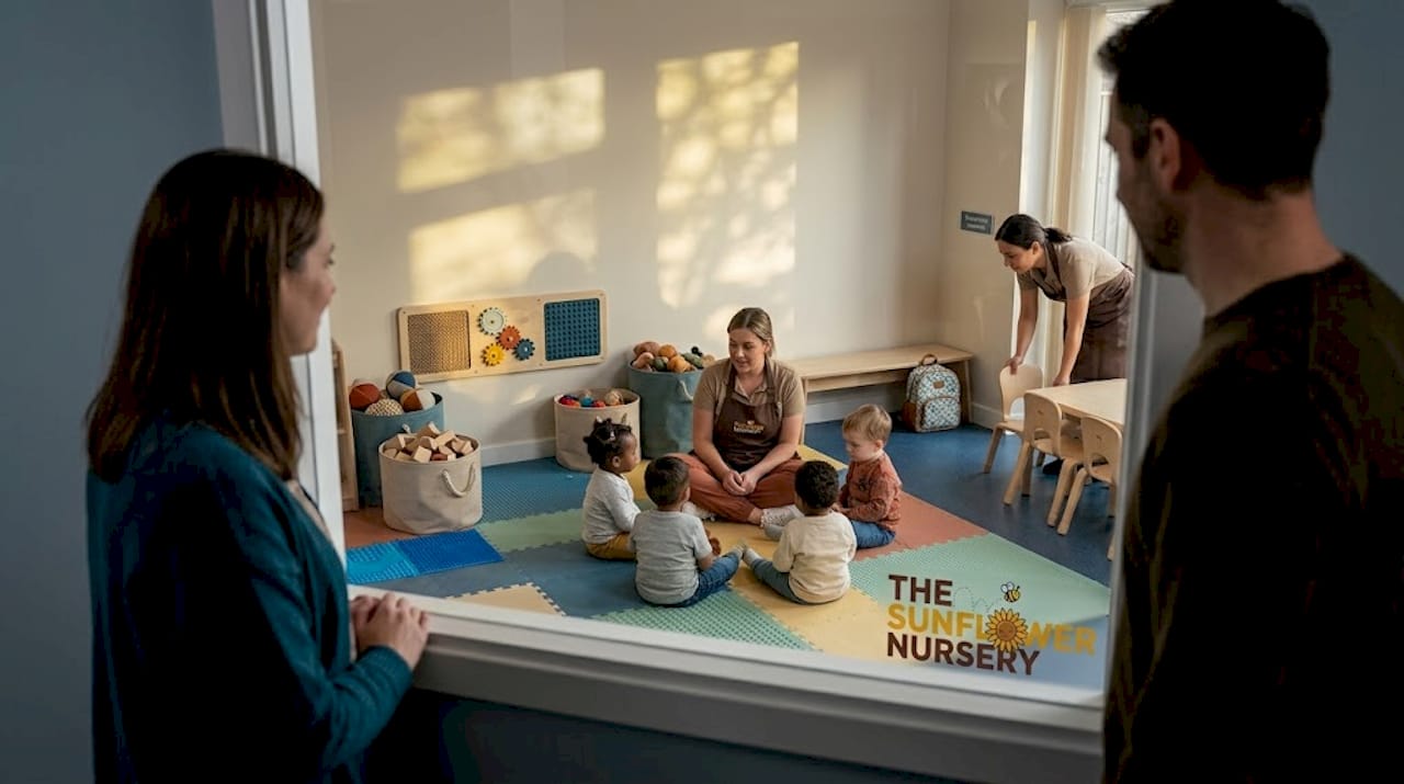 Parents watching nursery inclusion activities