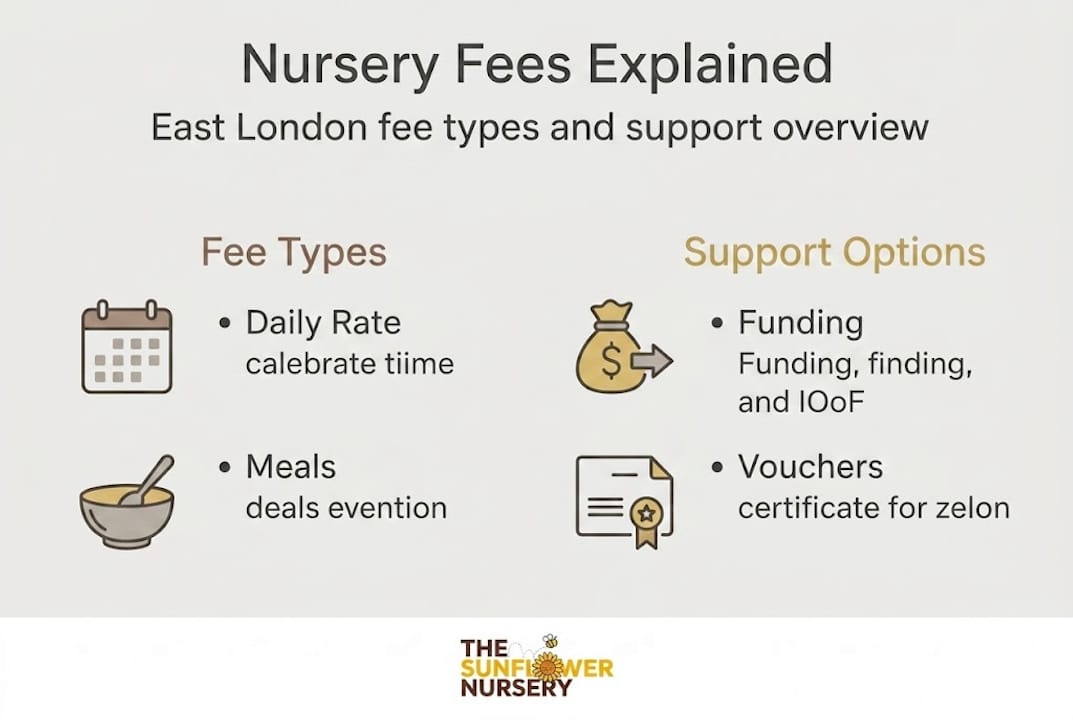 Infographic compares nursery fees and support