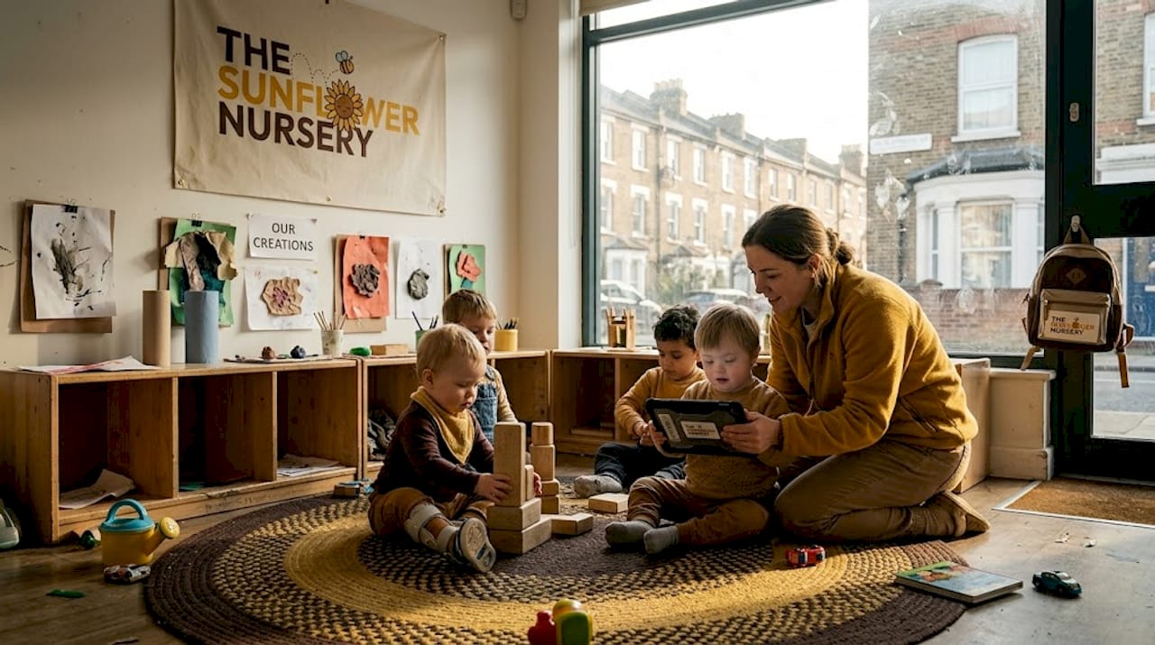 Children of all abilities playing in nursery