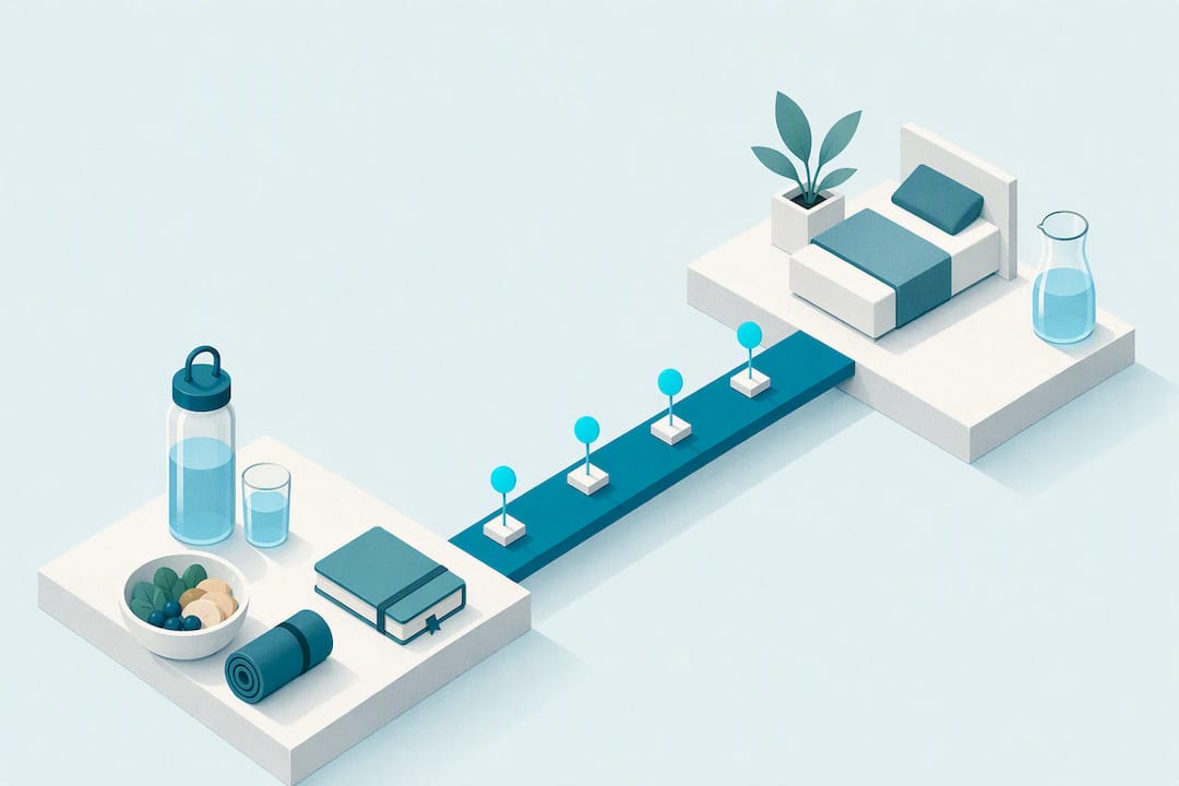 Geometric illustration of hydration habit tracking