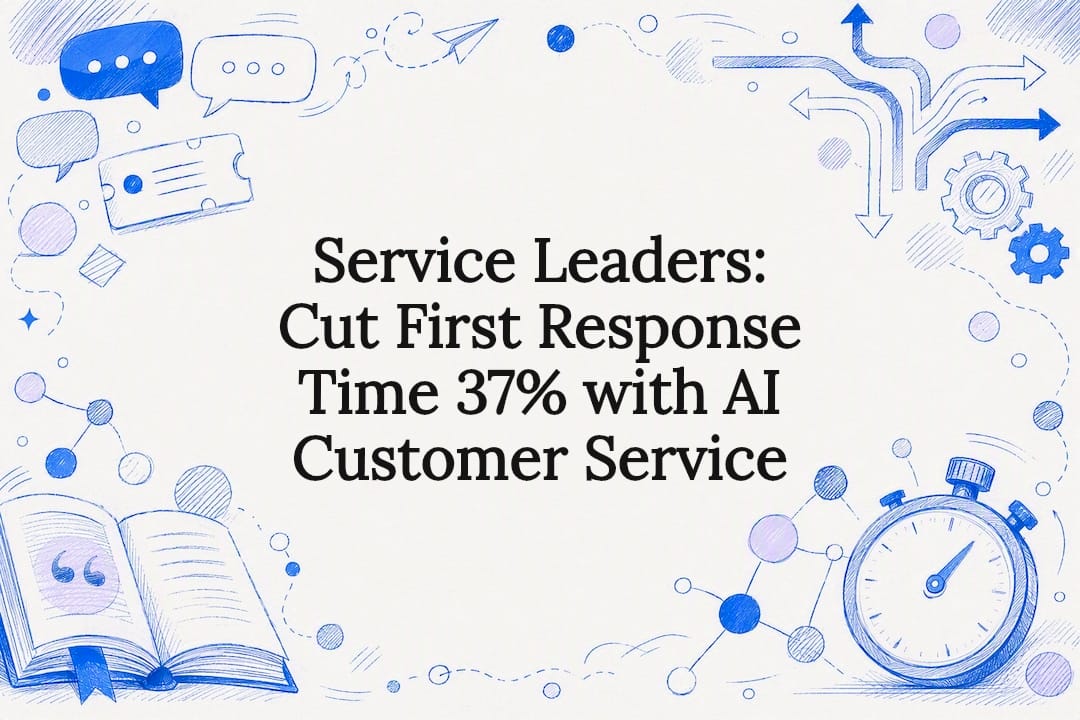 AI customer service title card illustration