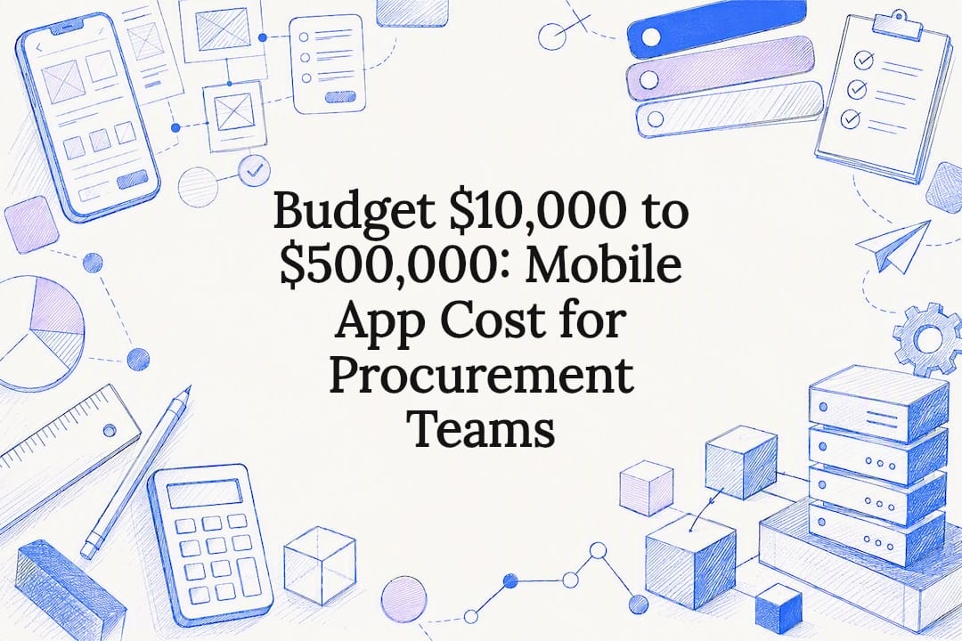 Decorative mobile app cost title card