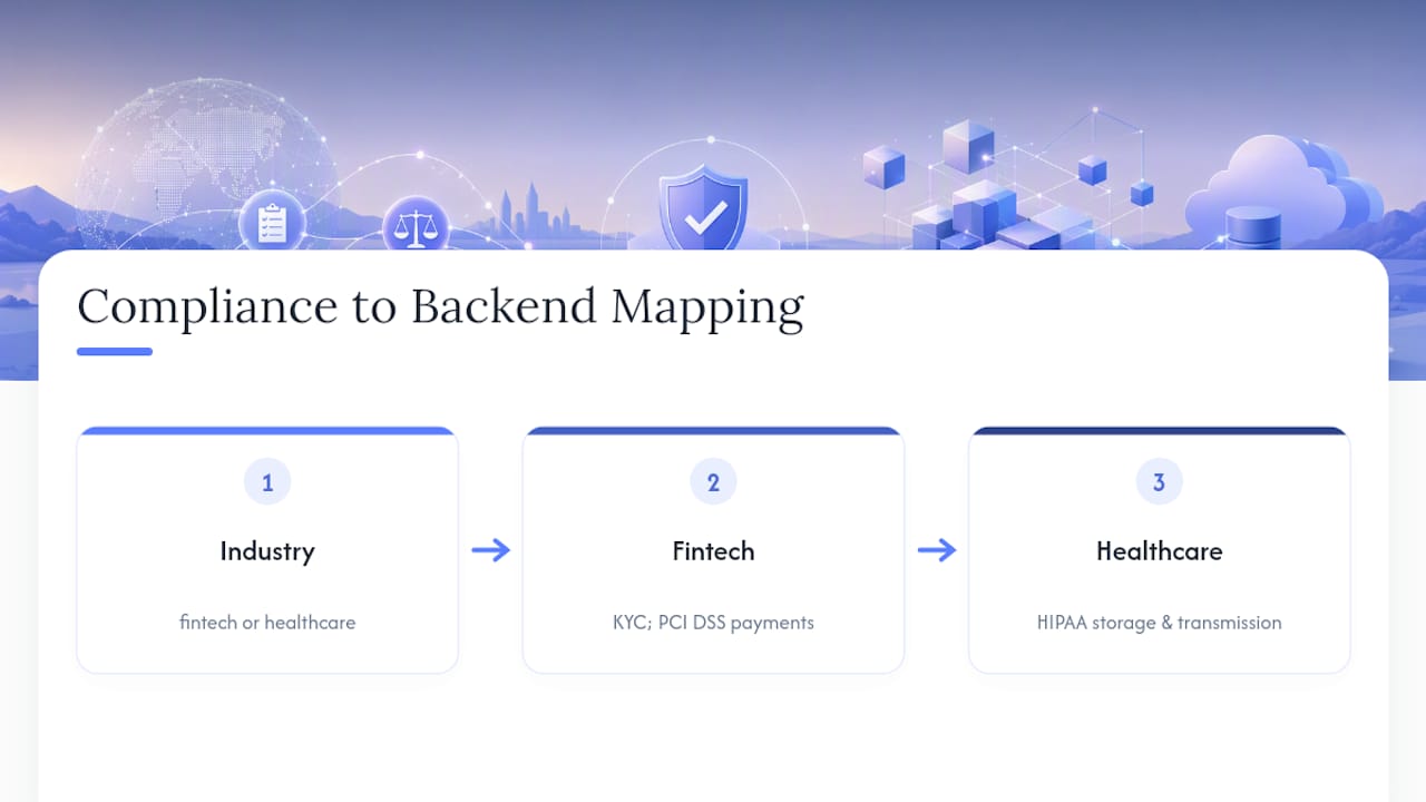 Industry compliance requirements shaping app architecture