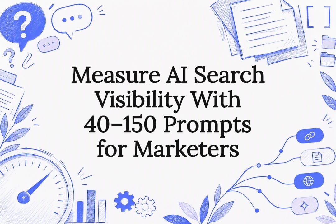 Decorative AI search visibility title card