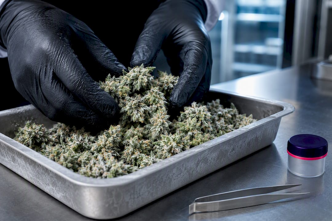 Flash-freezing plant material for live resin