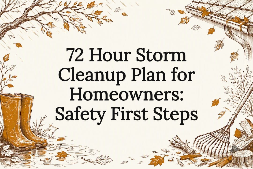 Storm cleanup title card illustration