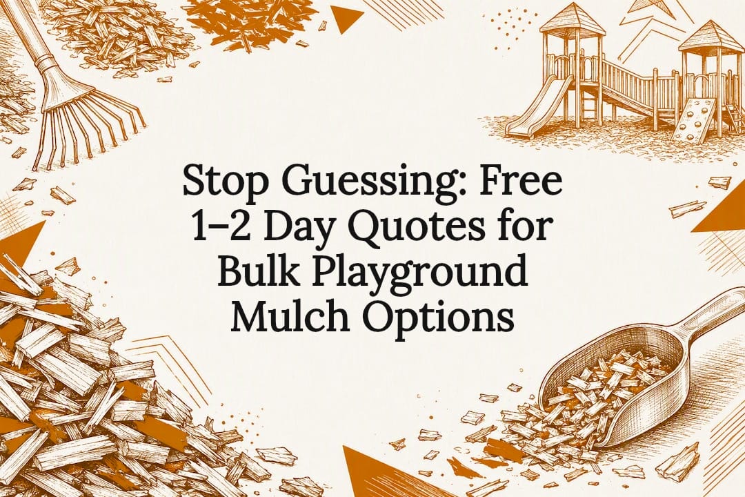 Decorative bulk mulch article title card