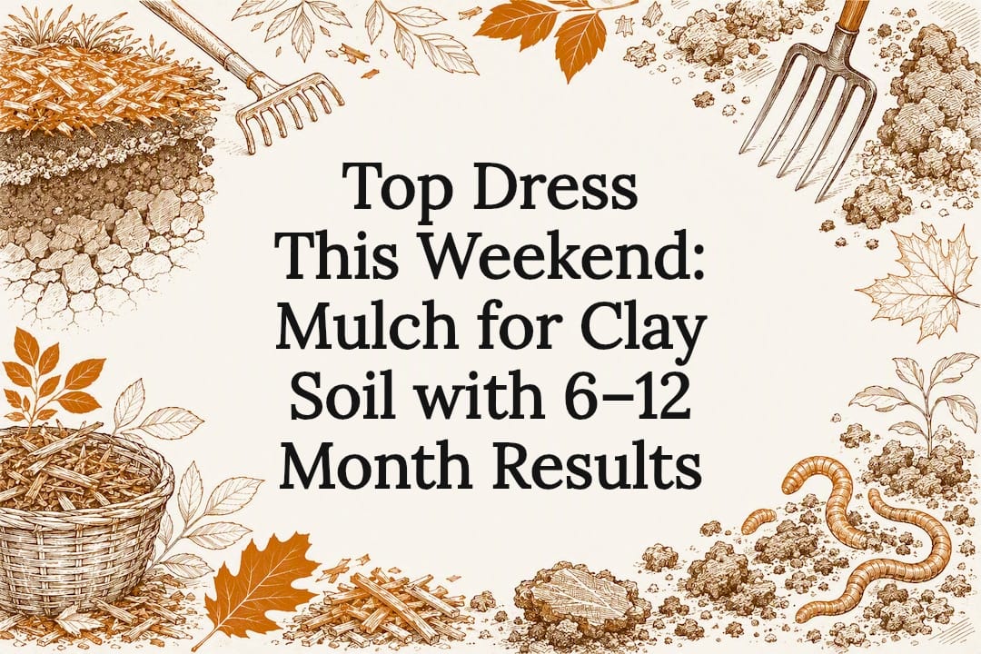 Decorative clay soil mulch title card