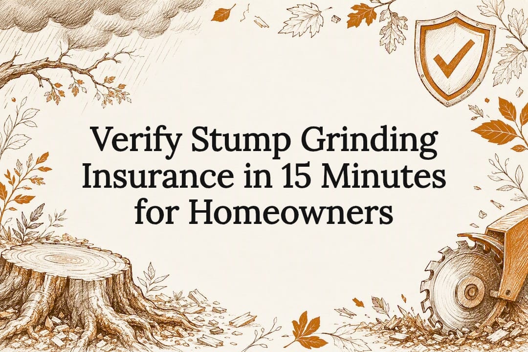 Insurance verification stump grinding title card