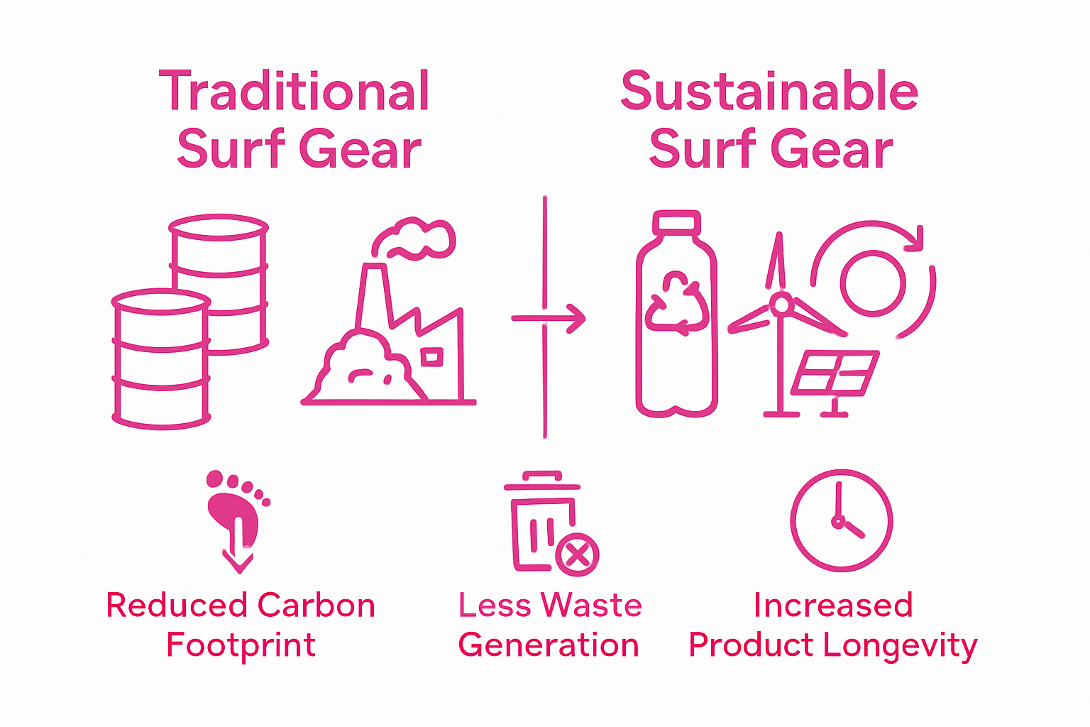 Comparison between traditional and sustainable surf gear impact