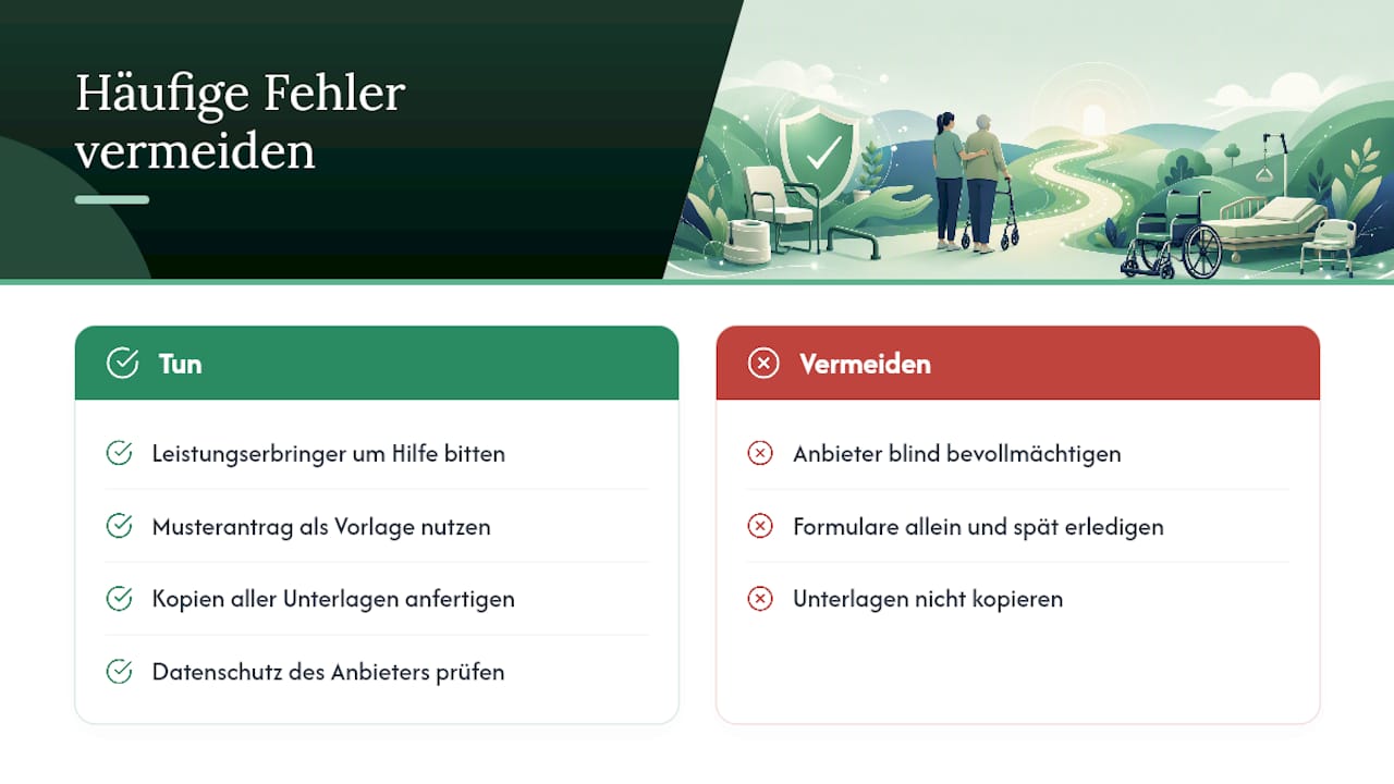 Was Angehörige beim Antrag oft übersehen — overview diagram