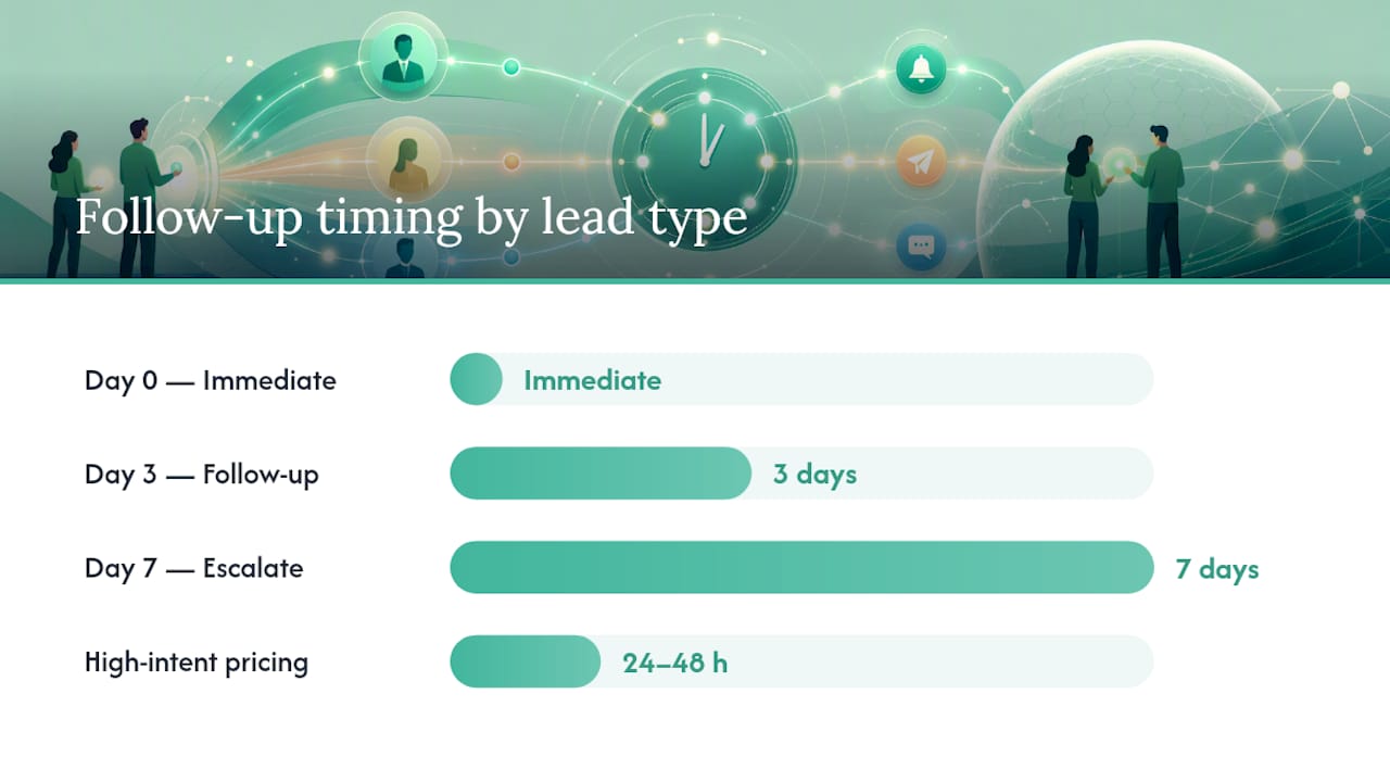 How do you build a follow-up sequence in your automation tool? — overview diagram