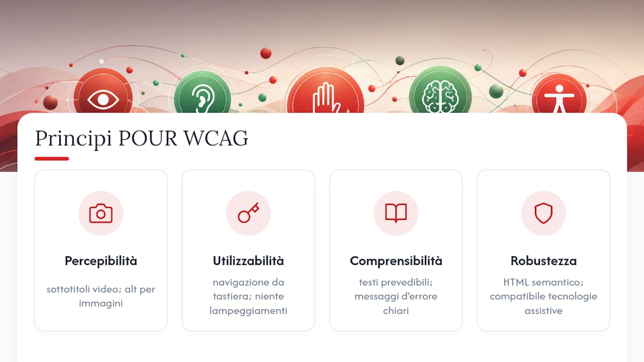I quattro principi POUR delle WCAG