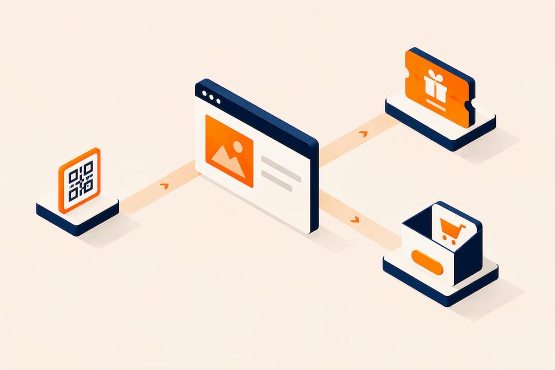 Isometric app-free QR rewards pathway