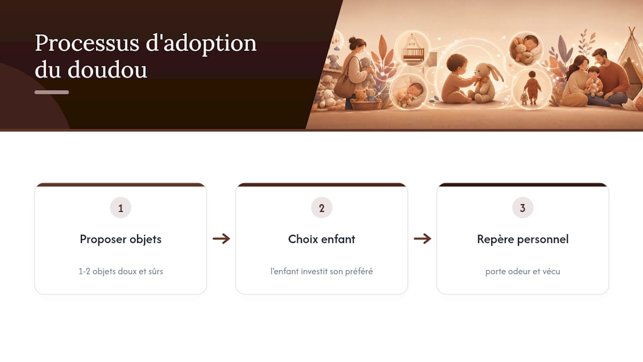 Les étapes du choix affectif du doudou