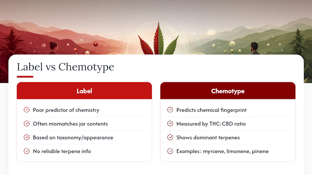 Why labels can be misleading and what the chemistry actually shows — overview diagram