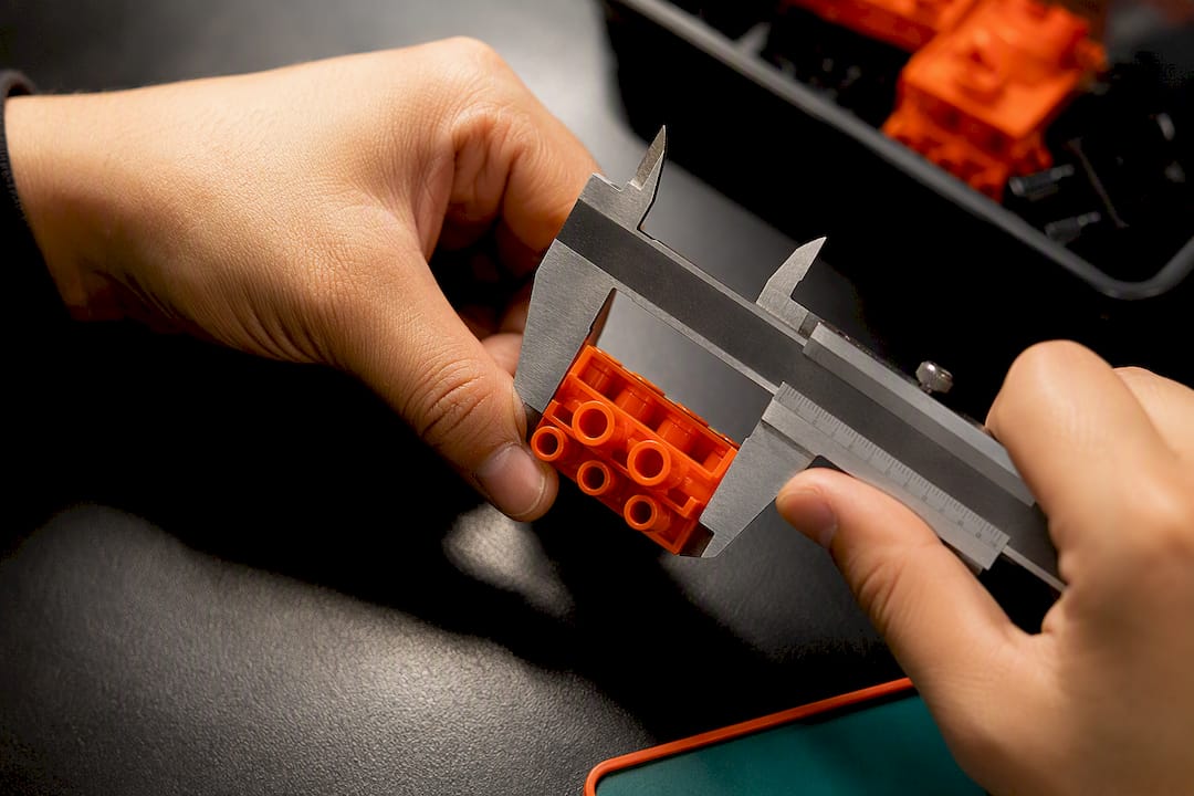Caliper measuring anonymous brick interface