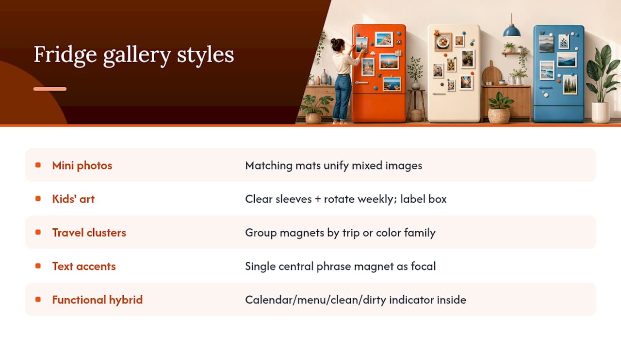 Fridge Gallery Ideas for Every Style, From Minimal to Chaotic-Good — overview diagram