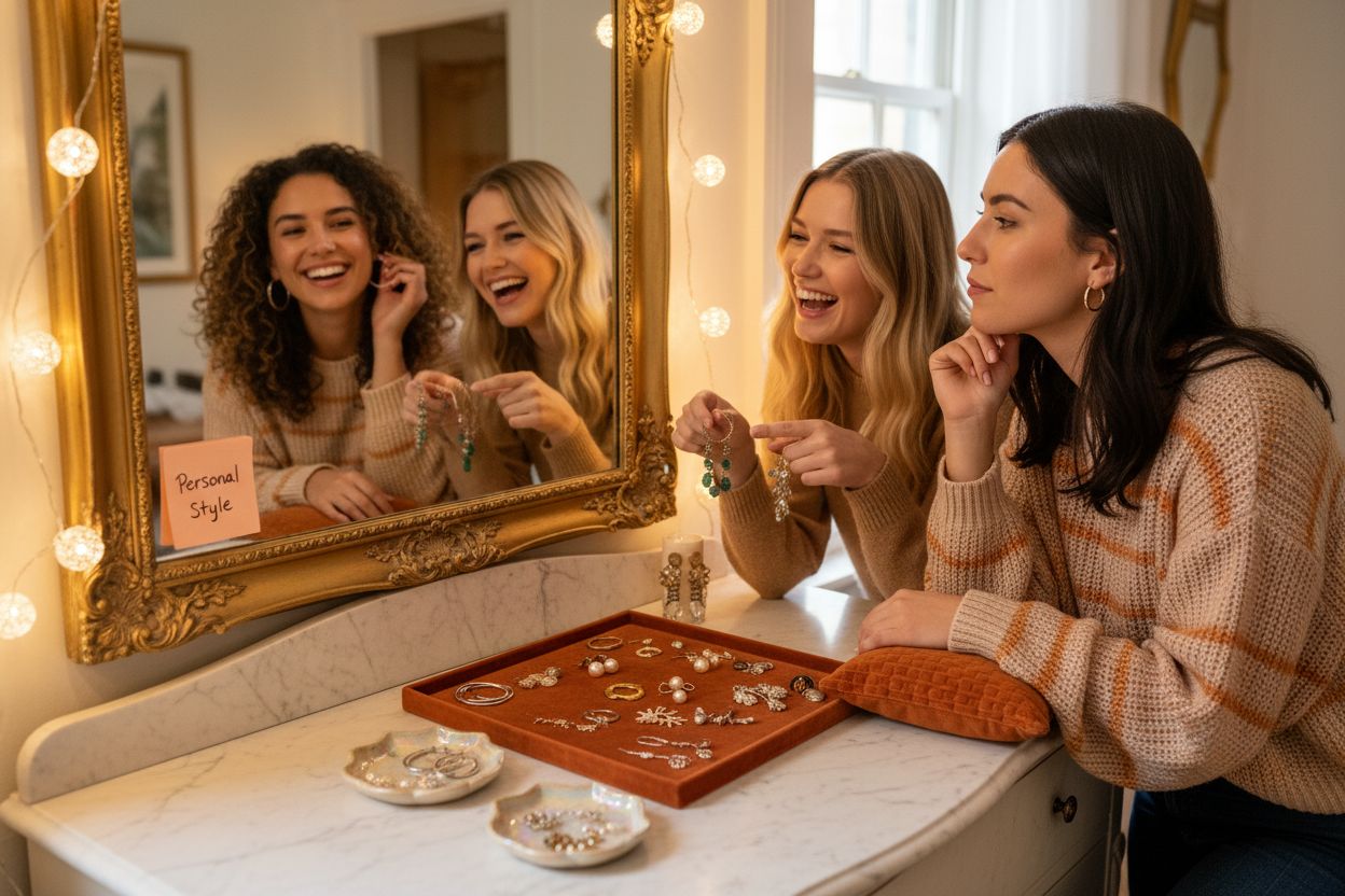 choosing different earrings