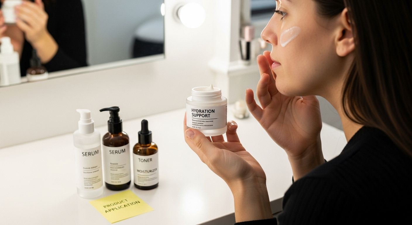 dry skin product application