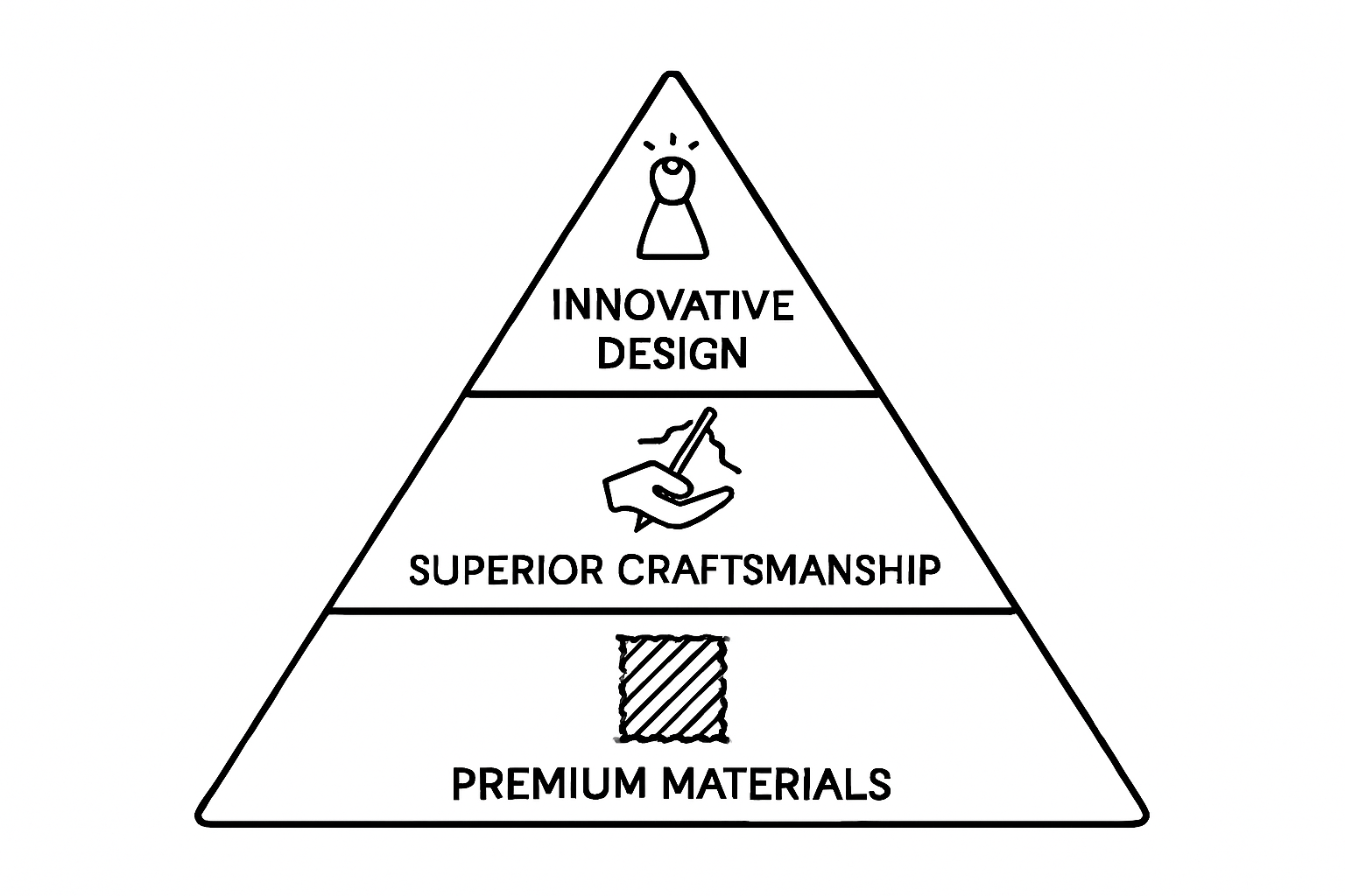 Infographic showing key elements of luxury fashion quality