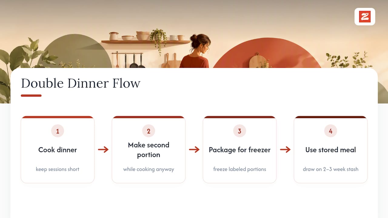 Four-stage double dinner freezer process