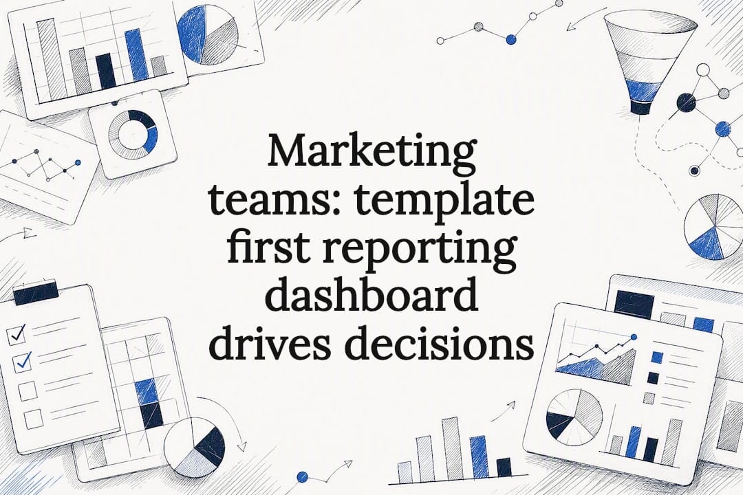 Decorative marketing dashboard title card