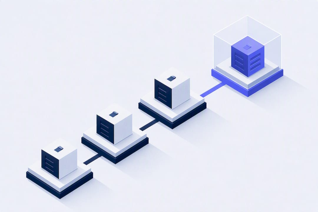 Isometric illustration of protected backup layers