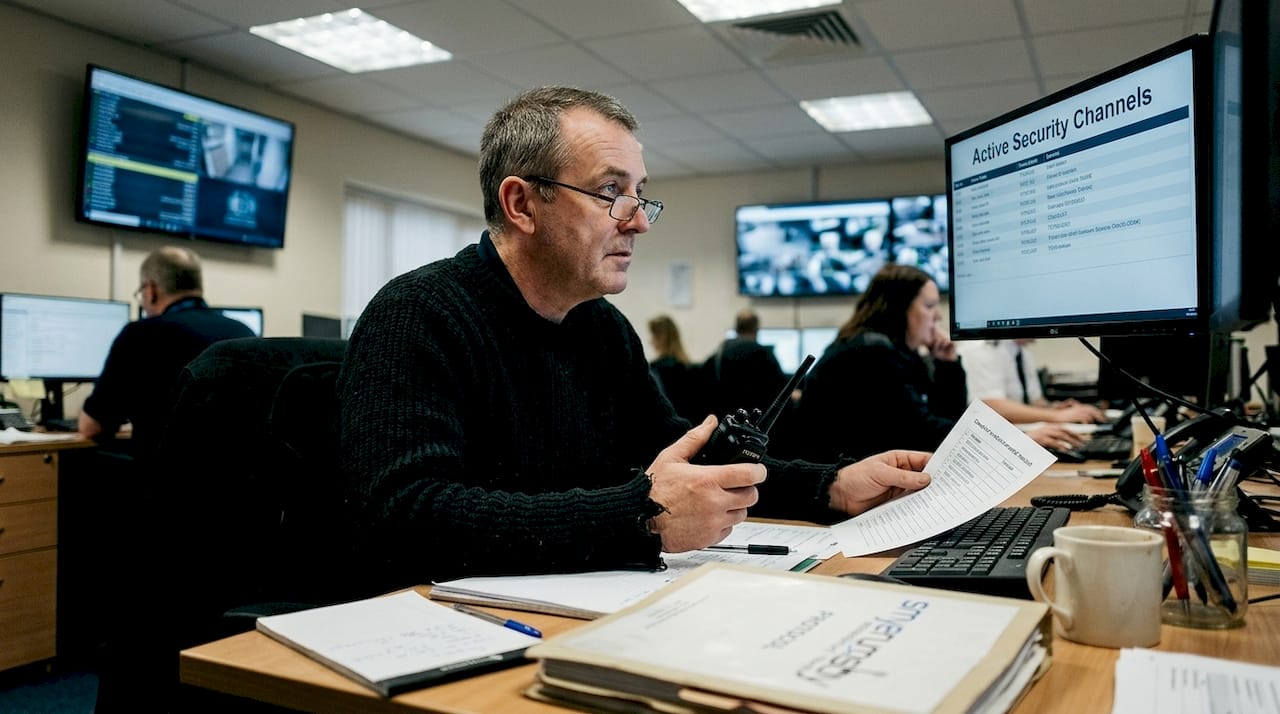 Supervisor checks TETRA radio security setup