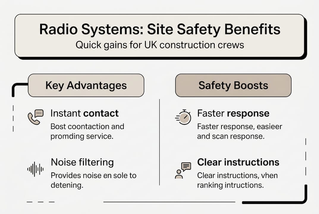 Infographic showing radio system benefits