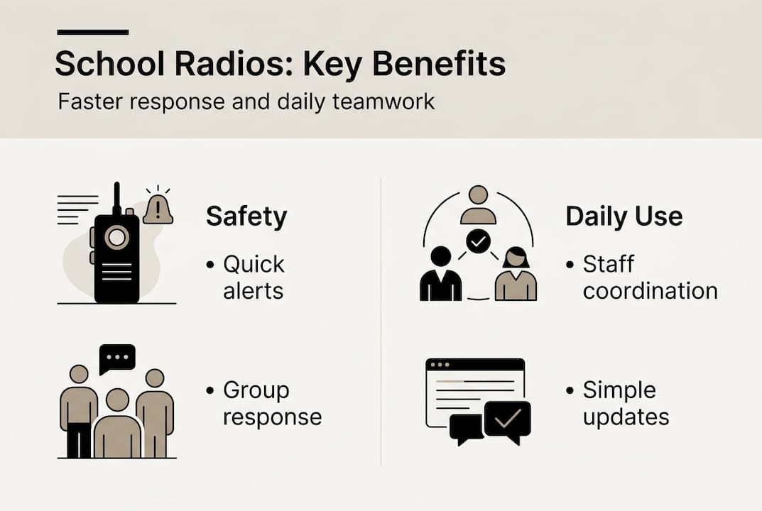 Infographic shows school radio safety benefits