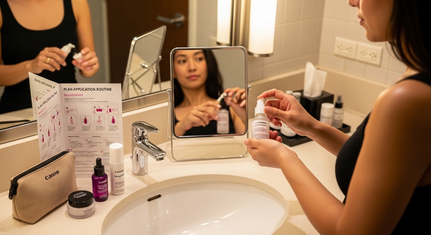 skincare routine travel