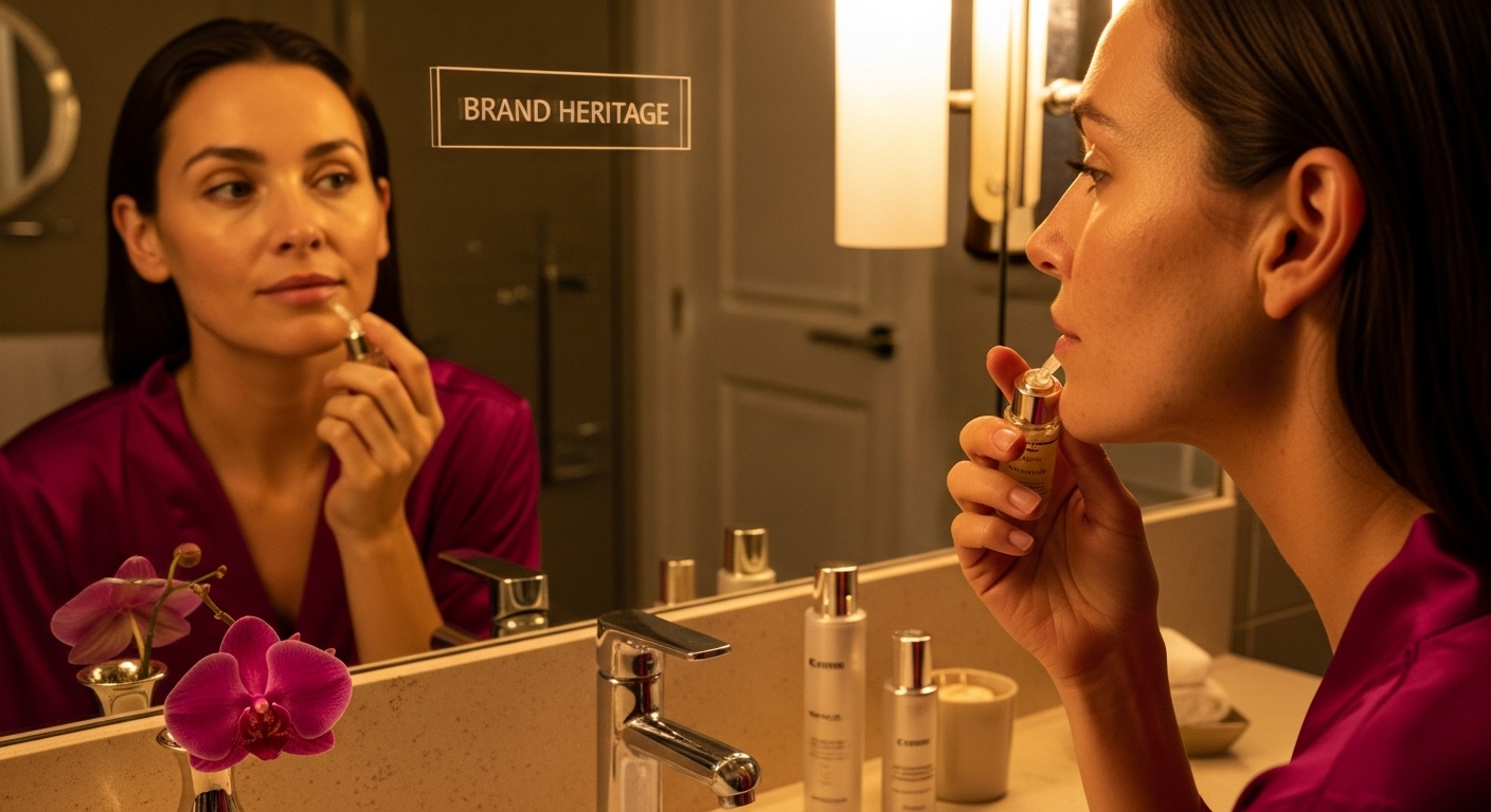luxury skincare routine woman