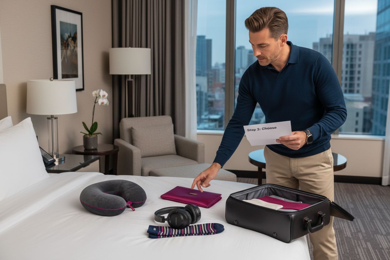 selecting travel accessories