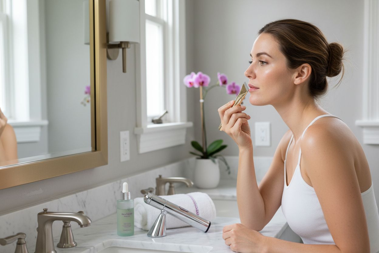 home dermaplaning demonstration
