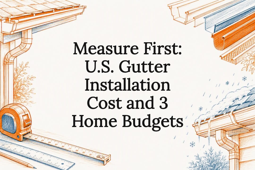 Measure First: U.S. Gutter Installation Cost and 3 Home Budgets