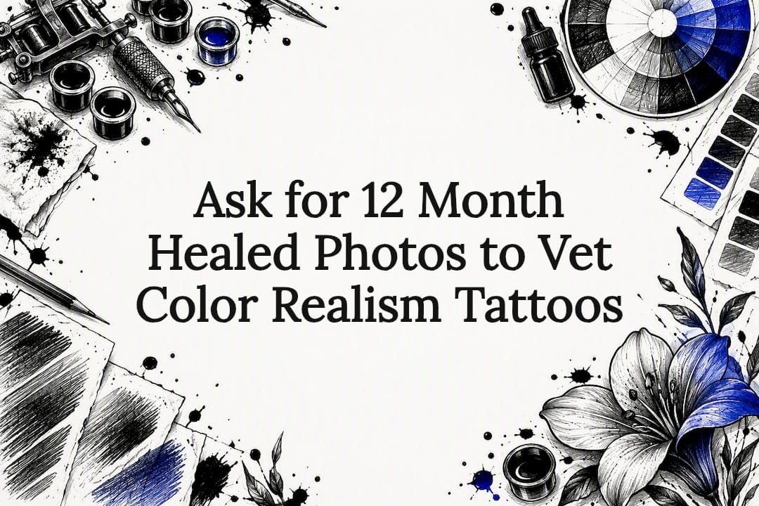 Color realism tattoo title card illustration