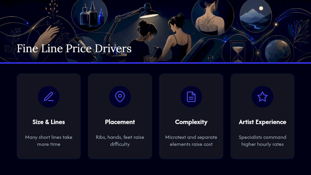 Four factors that influence tattoo pricing