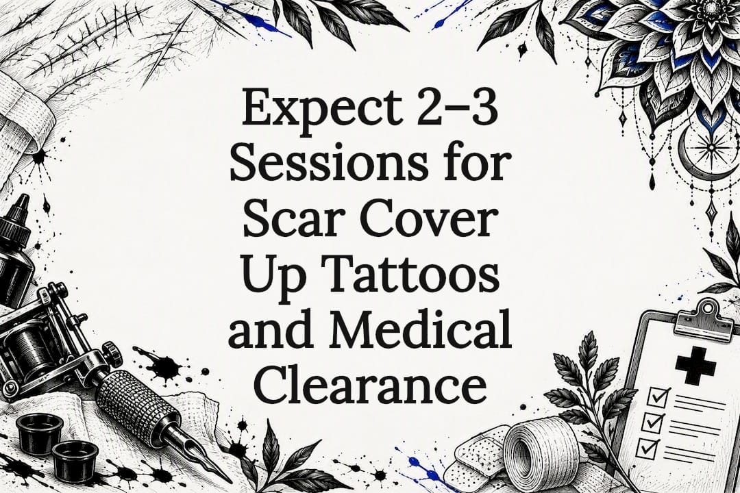 Decorative scar tattoo title card illustration
