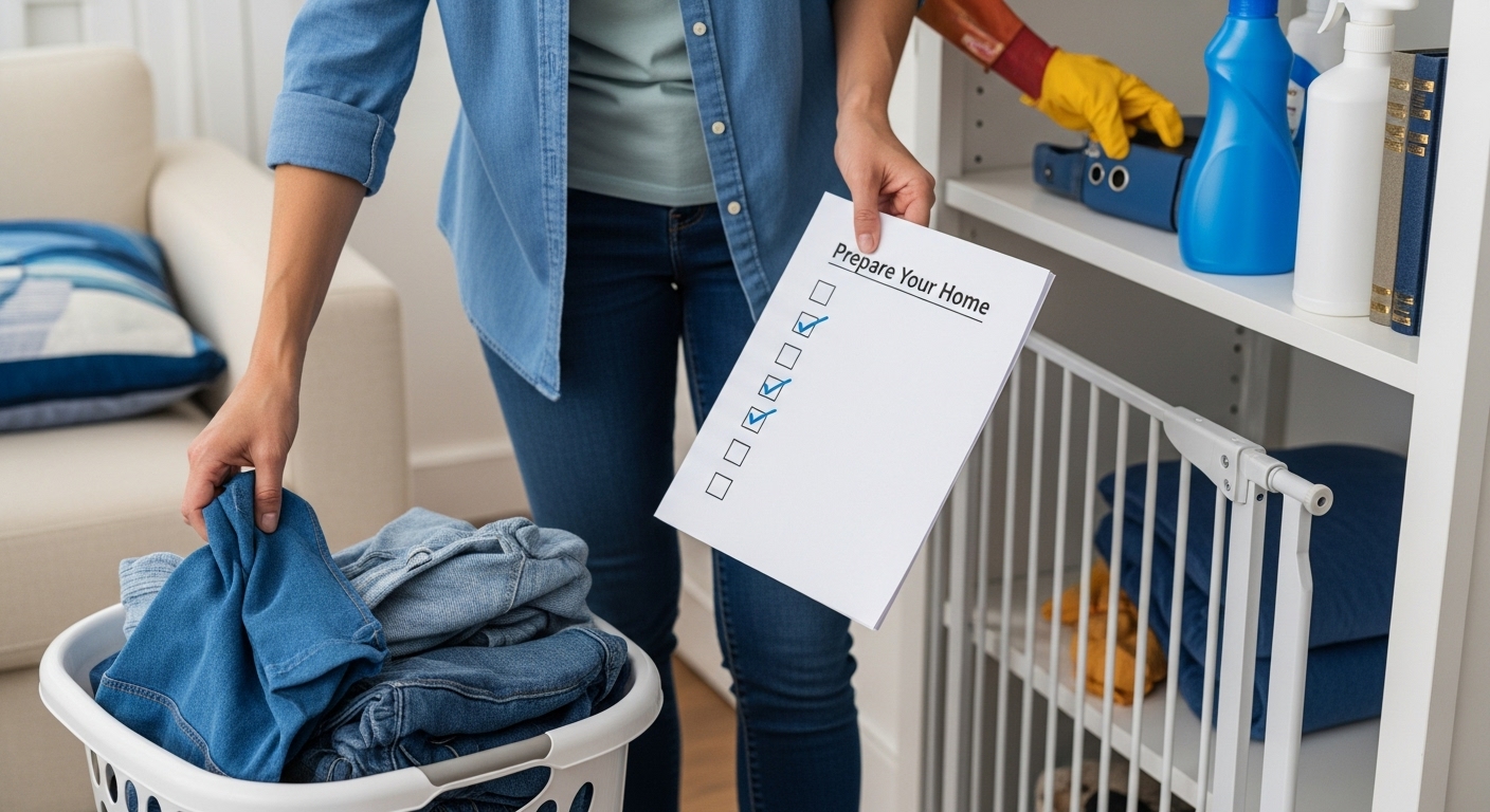 prepare cleaning home checklist