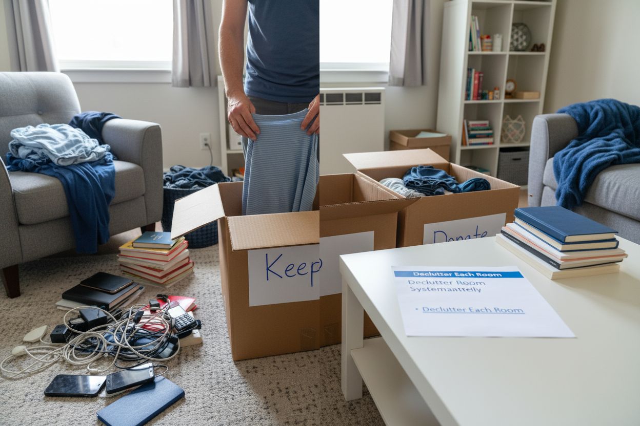 declutter cleaning process