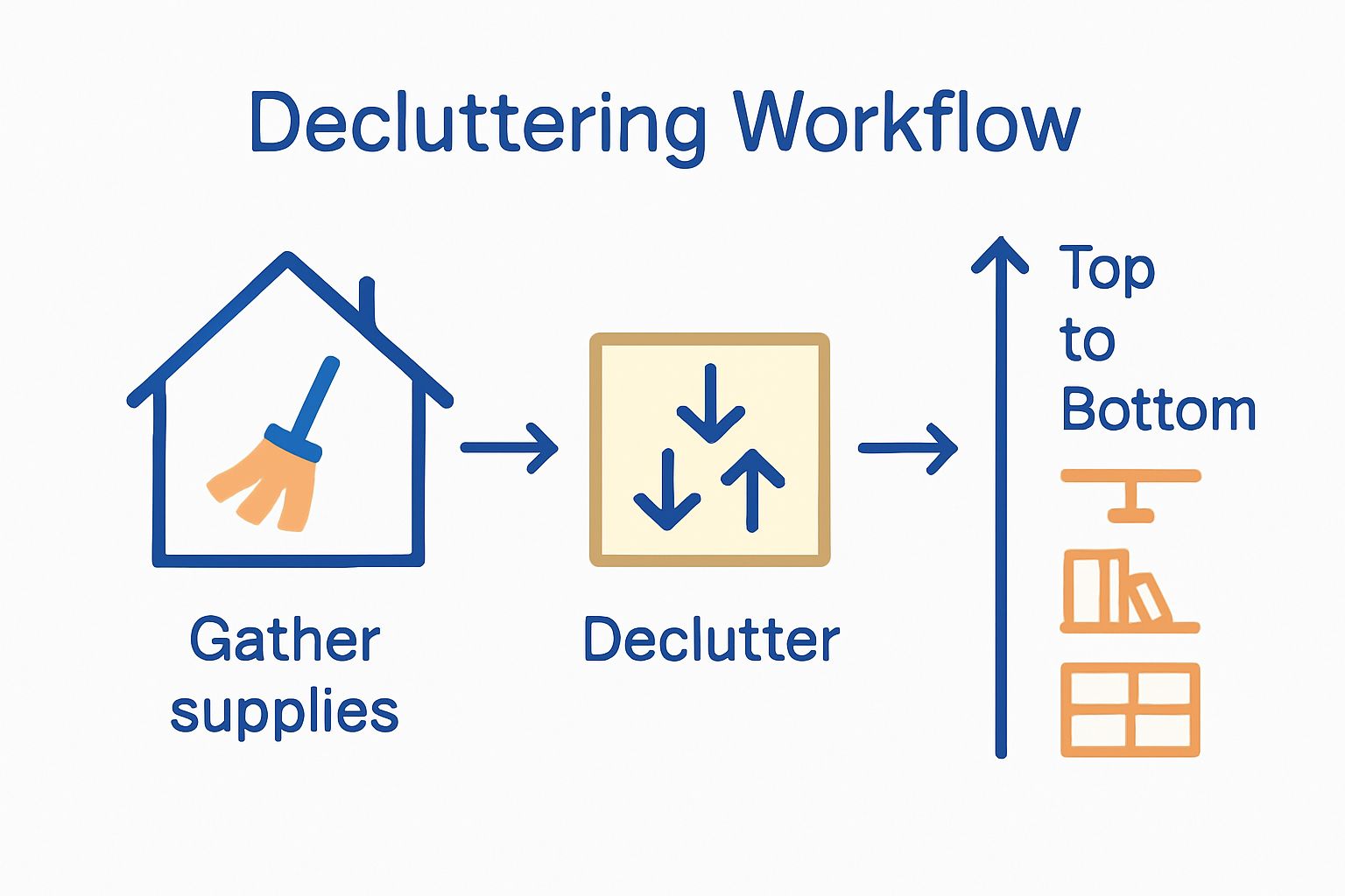 Step-by-step apartment cleaning checklist: gather supplies, declutter, clean top to bottom