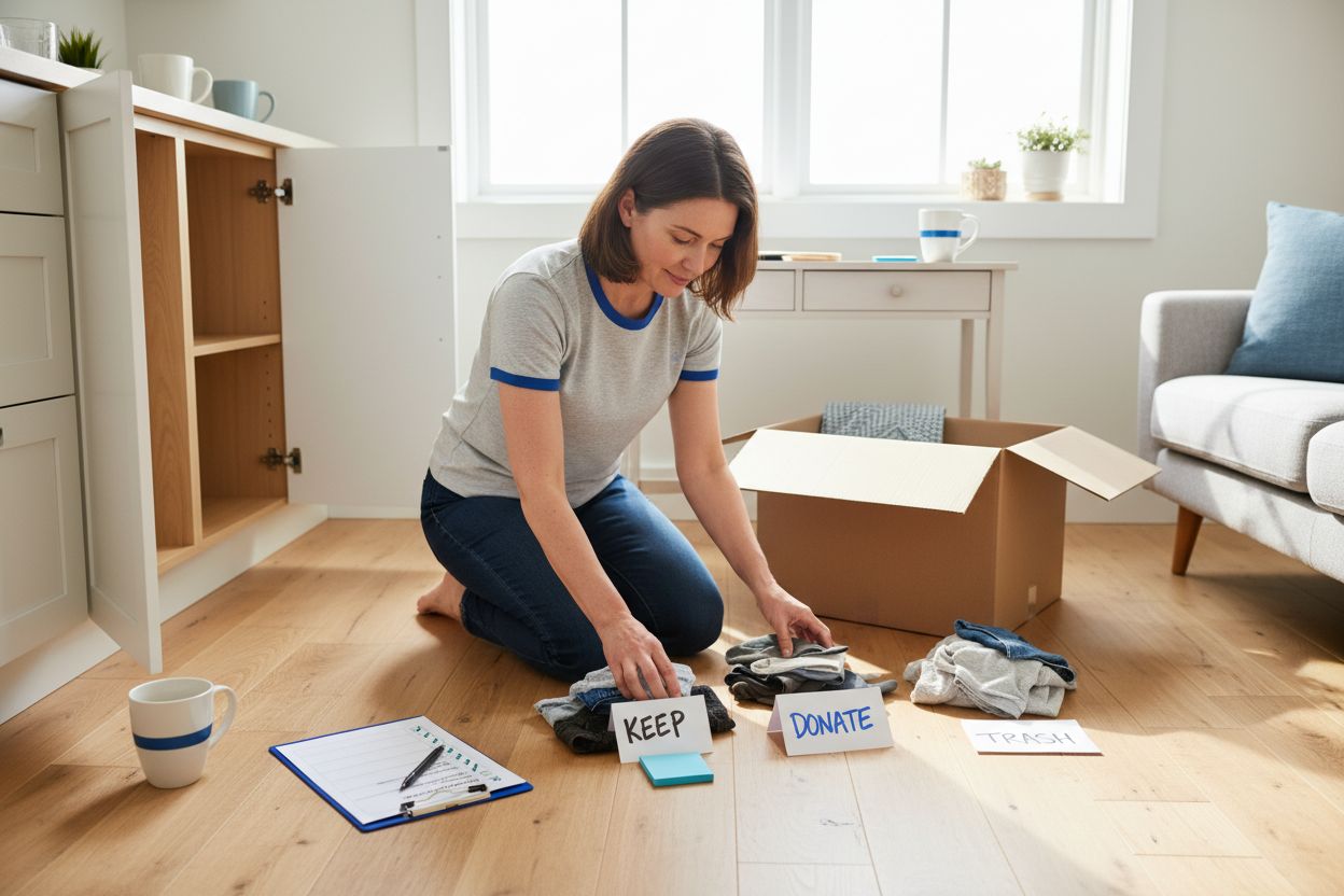 declutter home piles